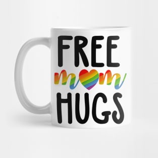 Vintage free mom hugs tshirt rainbow heart LGBT pride month Mug